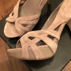 Blush platform heels